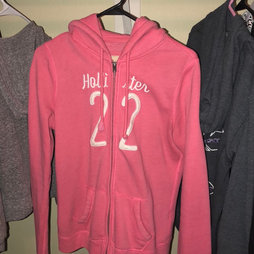 Pink hollister jacket